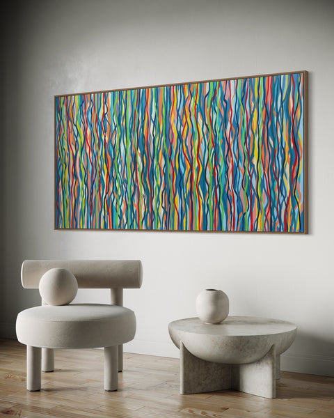 Beat Street Duo - 205 x 104cm/ 80.7" x 41" - acrylic on framed canvas