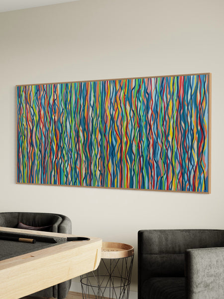 Beat Street Duo - 205 x 104cm/ 80.7" x 41" - acrylic on framed canvas