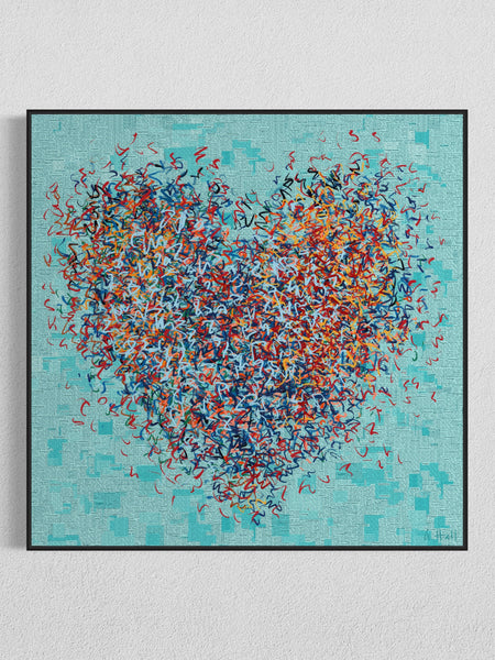 The Optimist - Aqua - Limited Edition Print -  76cm squ/ 30" squ