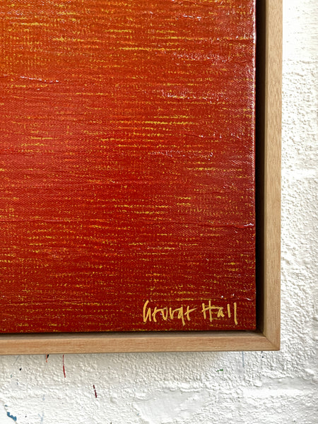 Ambient Australia - mixed media on canvas with Tasmanian Oak Floating Frame - 168 x 94cm / 66" x 36.6"