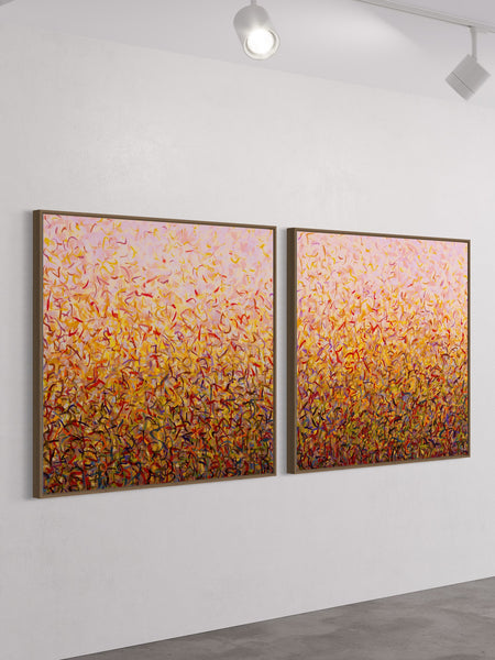 Pink Sky Twins- Limited Edition Print - 101cm squ (x2) / 40" squ (x2)