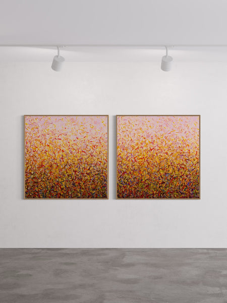 Pink Sky Twins- Limited Edition Print - 101cm squ (x2) / 40" squ (x2)