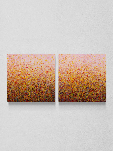 Pink Sky Twins- Limited Edition Print - 101cm squ (x2) / 40" squ (x2)