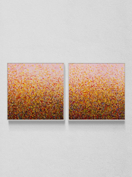 Pink Sky Twins- Limited Edition Print - 101cm squ (x2) / 40" squ (x2)