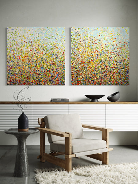 Spring Twins- Limited Edition Print - 101cm squ (x2) / 40" squ (x2)