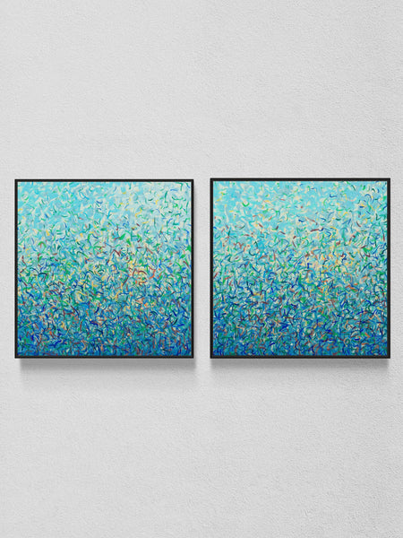 Day Garden Twins- Limited Edition Print - 101cm squ (x2) / 40" squ (x2)