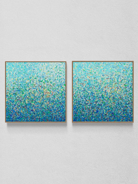 Day Garden Twins- Limited Edition Print - 101cm squ (x2) / 40" squ (x2)