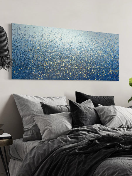 Golden Water - acrylic and gold paint on canvas - 152 x 61cm / 60" x 24"