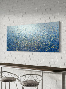 Golden Water - acrylic and gold paint on canvas - 152 x 61cm / 60" x 24"