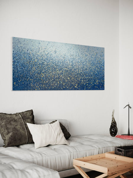 Golden Water - acrylic and gold paint on canvas - 152 x 61cm / 60" x 24"