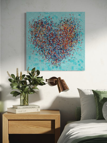 The Optimist - Aqua - Limited Edition Print -  76cm squ/ 30" squ