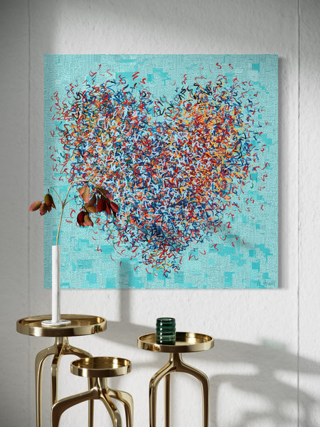 The Optimist - Aqua - Limited Edition Print -  76cm squ/ 30" squ