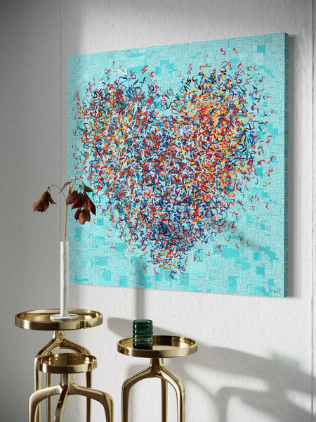 The Optimist - Aqua - Limited Edition Print -  76cm squ/ 30" squ