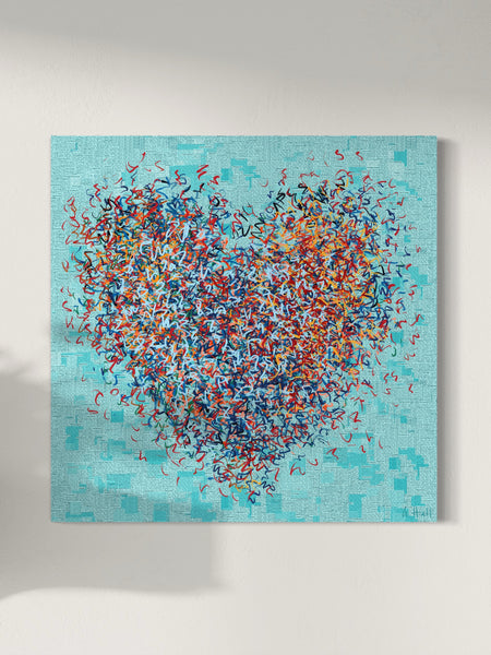 The Optimist - Aqua - Limited Edition Print -  76cm squ/ 30" squ