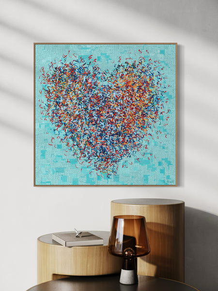 The Optimist - Aqua - Limited Edition Print -  76cm squ/ 30" squ