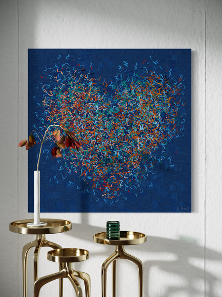 The Optimist - Indigo - Limited Edition Print -  76cm squ/ 30" squ