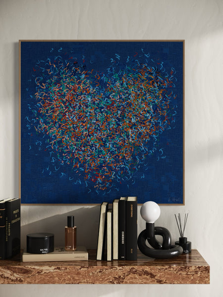 The Optimist - Indigo - Limited Edition Print -  76cm squ/ 30" squ