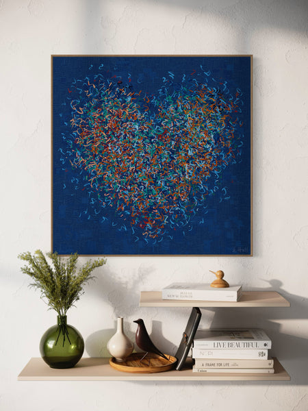 The Optimist - Indigo - Limited Edition Print -  76cm squ/ 30" squ