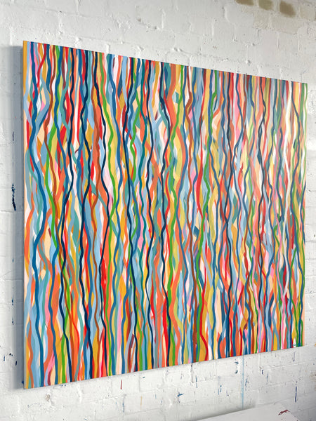 Funk Walk A - acrylic on canvas - 127cm squ / 50" squ