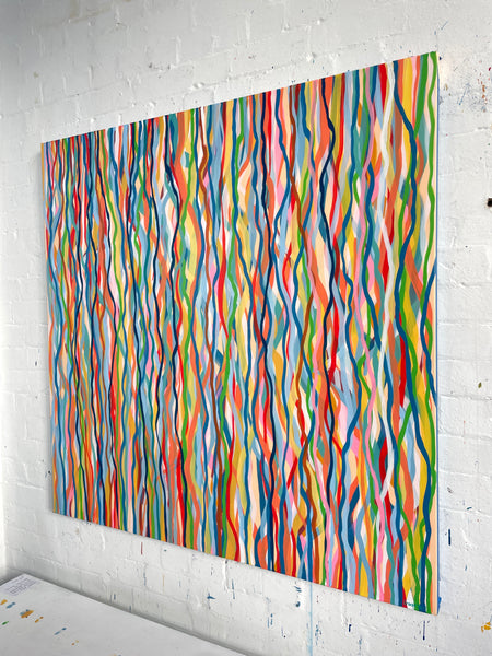 Funk Walk A - acrylic on canvas - 127cm squ / 50" squ