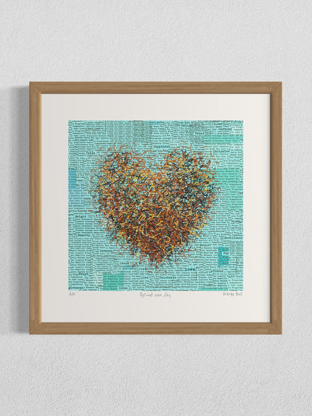 Optimist Love Sky - Framed - 33cm squ / 13" squ