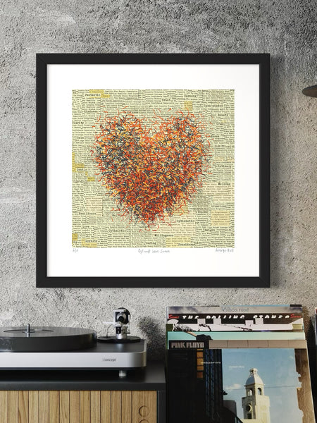 Optimist Love Sienna - Framed - 33cm squ / 13" squ