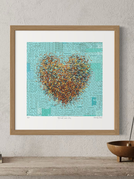 Optimist Love Sky - Framed - 33cm squ / 13" squ