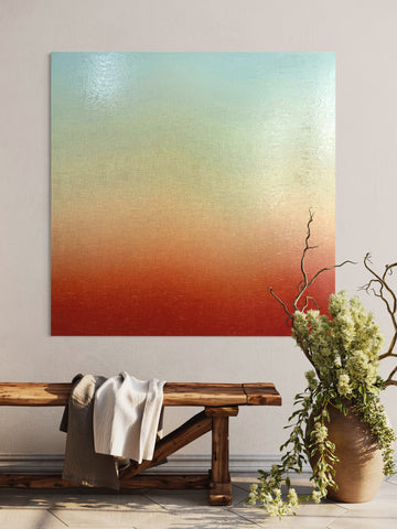 Ambient Sun - 127cm squ - mixed media on canvas