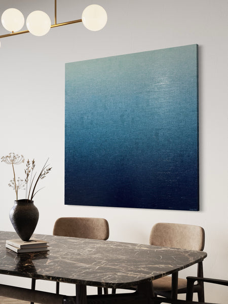 Ambient Seas - 127cm squ - mixed media on canvas