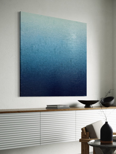 Ambient Seas - 127cm squ - mixed media on canvas