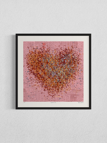 Optimist Love - Framed or Unframed - 52cm squ / 20.7" squ