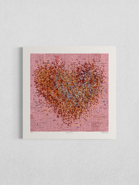 Optimist Love - Framed or Unframed - 52cm squ / 20.7" squ