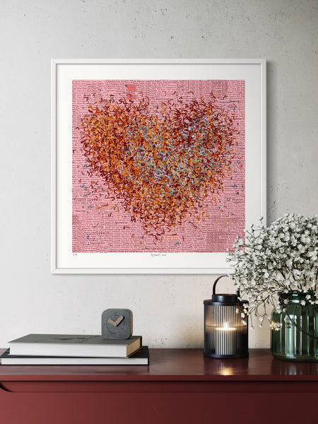 Optimist Love - Framed or Unframed - 52cm squ / 20.7" squ