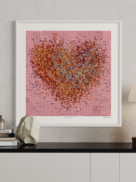 Optimist Love - Framed or Unframed - 52cm squ / 20.7" squ