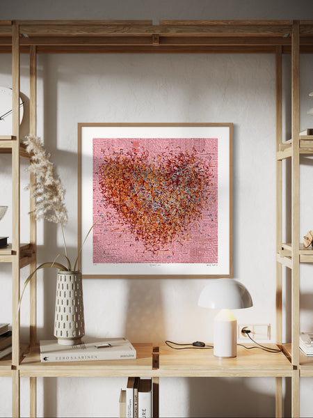 Optimist Love - Framed or Unframed - 52cm squ / 20.7" squ