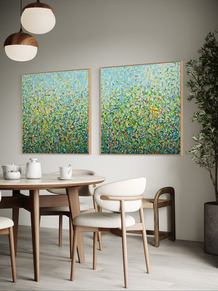 Dawn Garden Twins- Limited Edition Print - 101cm squ (x2) / 40" squ(x2)