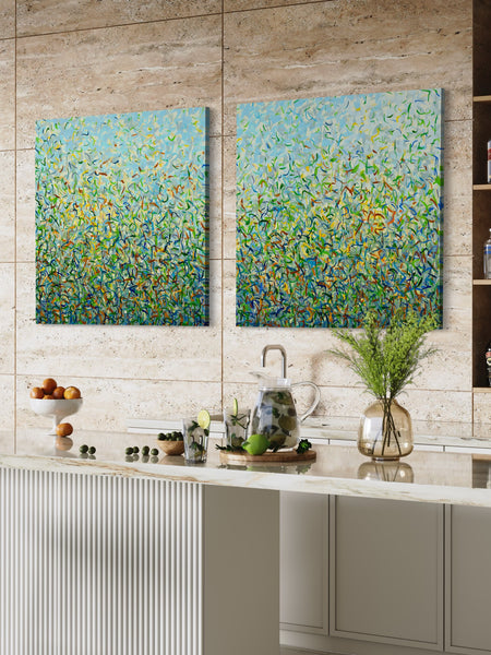 Dawn Garden Twins- Limited Edition Print - 101cm squ (x2) / 40" squ(x2)