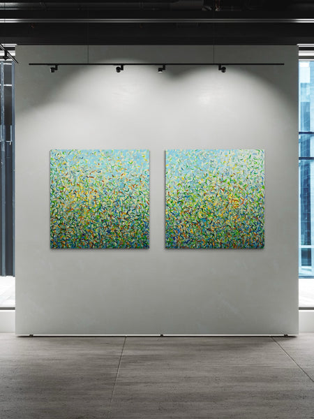 Dawn Garden Twins- Limited Edition Print - 101cm squ (x2) / 40" squ(x2)