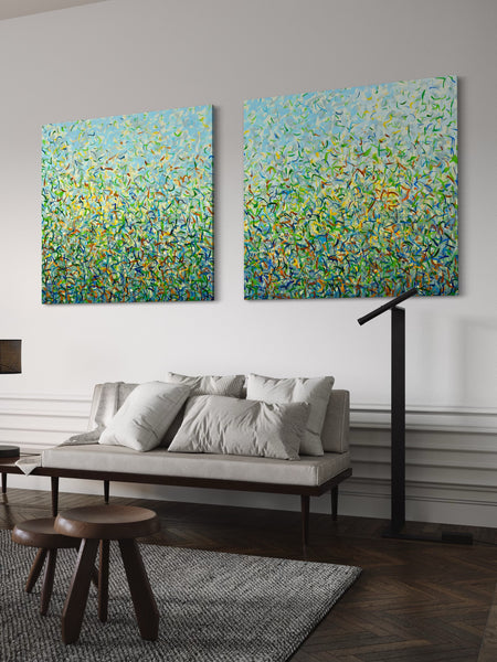 Dawn Garden Twins- Limited Edition Print - 101cm squ (x2) / 40" squ(x2)