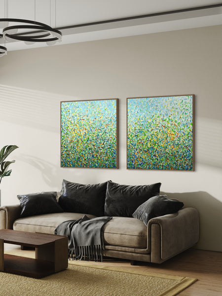 Dawn Garden Twins- Limited Edition Print - 101cm squ (x2) / 40" squ(x2)