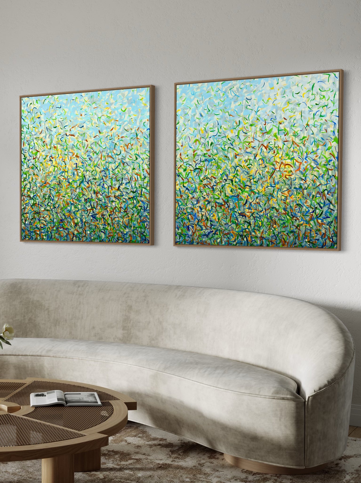 Dawn Garden Twins- Limited Edition Print - 101cm squ (x2) / 40" squ(x2)