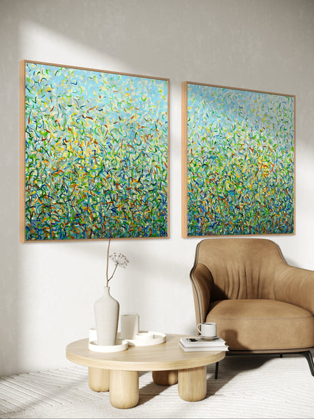 Dawn Garden Twins- Limited Edition Print - 101cm squ (x2) / 40" squ(x2)