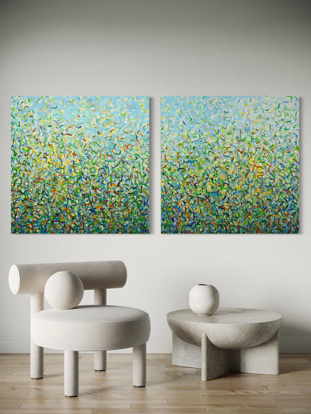 Dawn Garden Twins- Limited Edition Print - 101cm squ (x2) / 40" squ(x2)