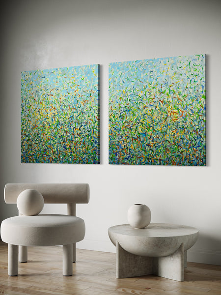 Dawn Garden Twins- Limited Edition Print - 101cm squ (x2) / 40" squ(x2)