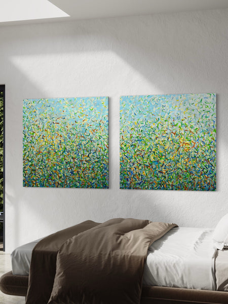 Dawn Garden Twins- Limited Edition Print - 101cm squ (x2) / 40" squ(x2)