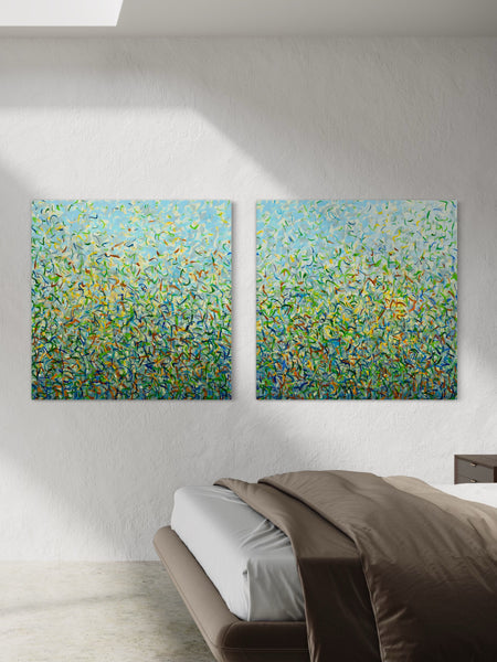 Dawn Garden Twins- Limited Edition Print - 101cm squ (x2) / 40" squ(x2)