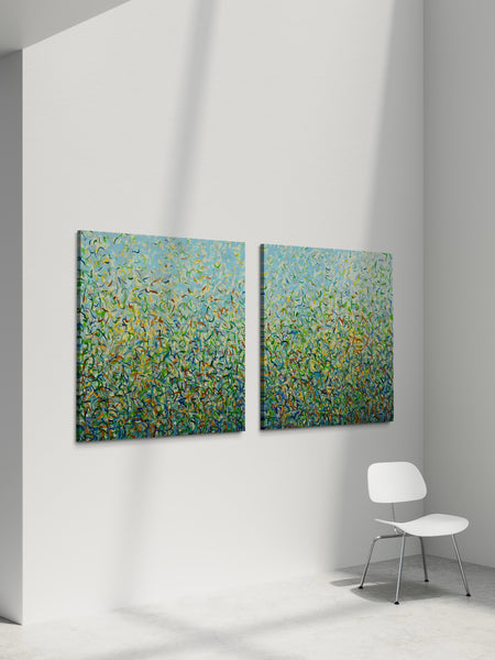 Dawn Garden Twins- Limited Edition Print - 101cm squ (x2) / 40" squ(x2)