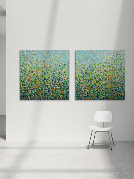 Dawn Garden Twins- Limited Edition Print - 101cm squ (x2) / 40" squ(x2)