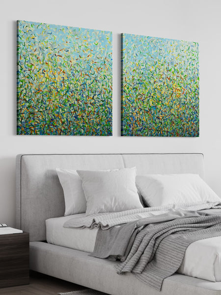 Dawn Garden Twins- Limited Edition Print - 101cm squ (x2) / 40" squ(x2)