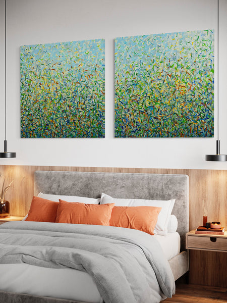 Dawn Garden Twins- Limited Edition Print - 101cm squ (x2) / 40" squ(x2)